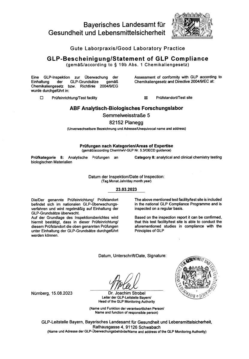 glp certifacte